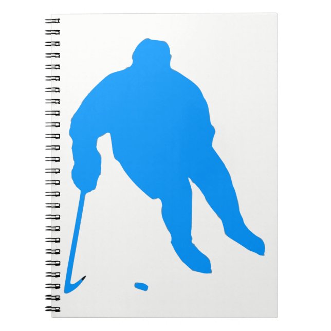 Hockey Silhouette Spiral Notebook (Front)