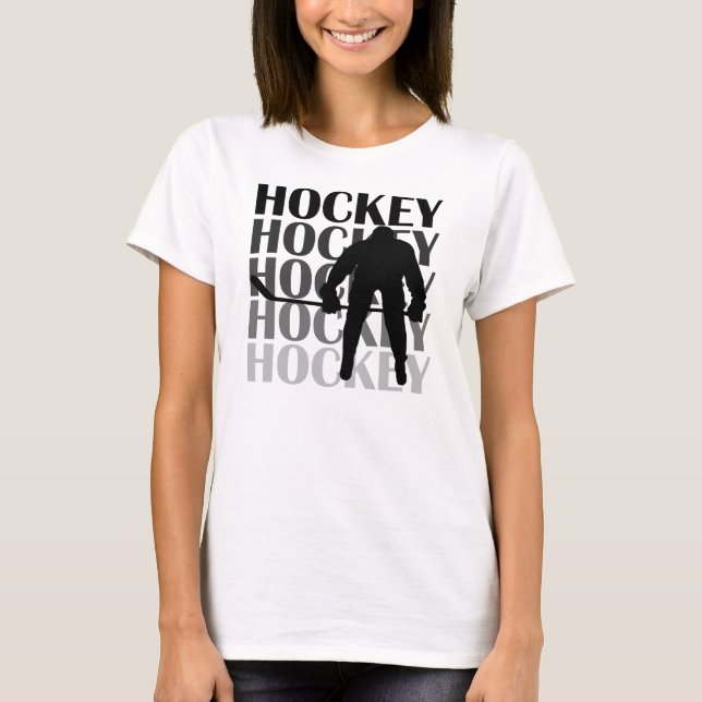 Hockey Silhouette T-shirts and Gifts (Front)