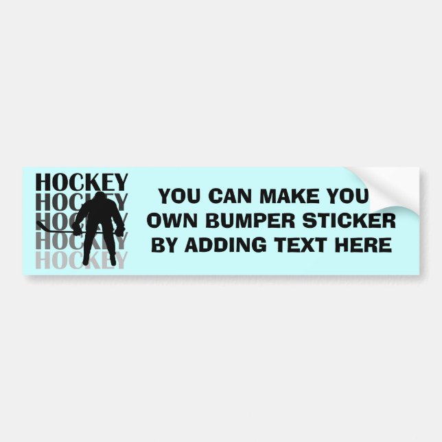 Hockey Silhouette T-shirts and Gifts Bumper Sticker (Front)