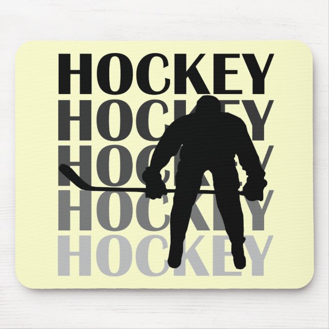 Hockey Silhouette T-shirts and Gifts Mouse Pad (Front)
