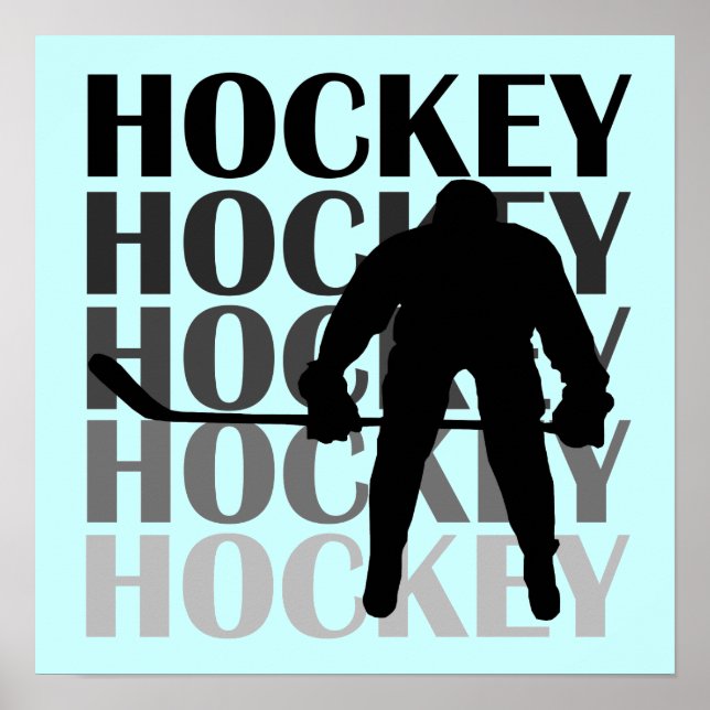 Hockey Silhouette T-shirts and Gifts Poster (Front)