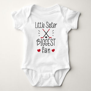 Hockey Sister Fan - Ice Hockey Little Sister Baby Bodysuit