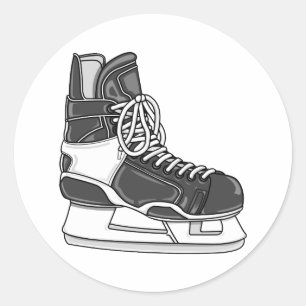Hockey Skate Classic Round Sticker