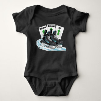 Hockey Skater with stat cards - Baby T-shirts