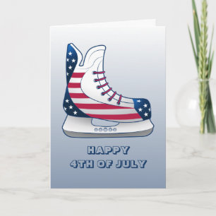 Hockey Skates and Stars Card