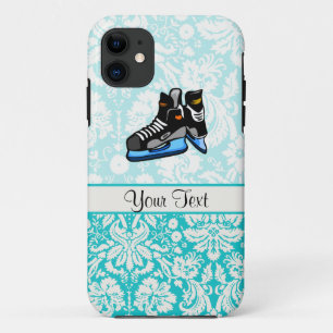 Hockey Skates; Damask Case-Mate iPhone Case