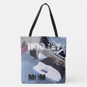 Hockey Skates Sticks Moms Sports  Tote Bag