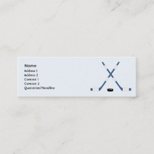 Hockey - Skinny Mini Business Card