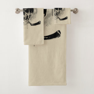 Hockey Skull Bath Towel Set