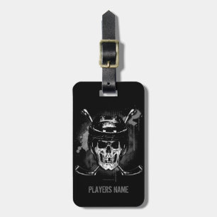 Hockey Skull Luggage Tag