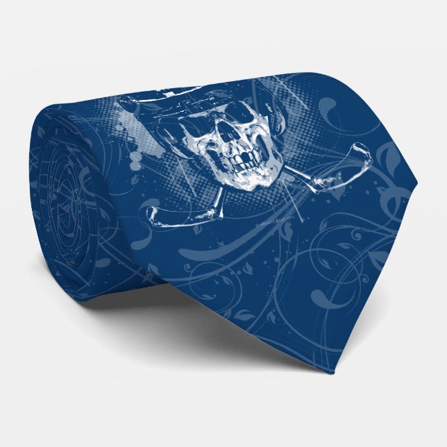 Hockey Skull Neck Tie (Rolled)