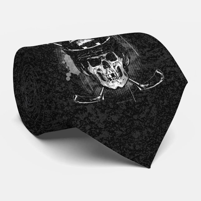 Hockey Skull Tie (Rolled)