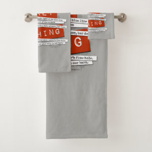 Hockey Slang Bath Towel Set