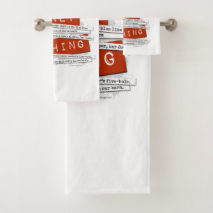 Hockey Slang Bath Towel Set