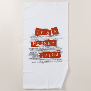 Hockey Slang Beach Towel