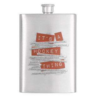Hockey Slang Hip Flask