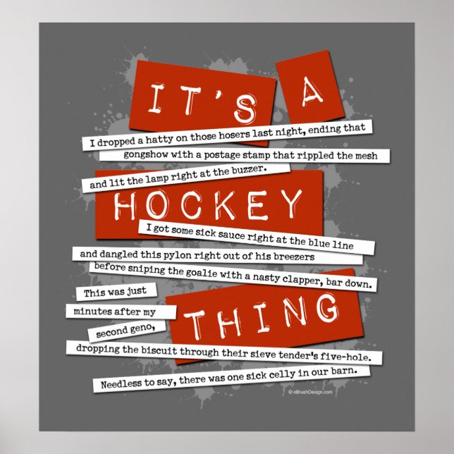 Hockey Slang Poster (Front)