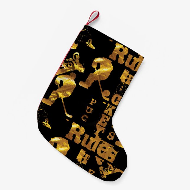 Hockey      small christmas stocking (Front (Hanging))