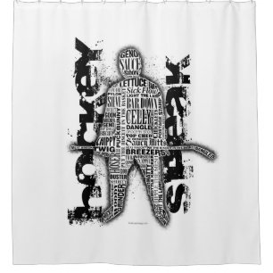 Hockey Speak Shower Curtain