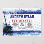 HOCKEY SPLASH Bar Mitzvah Invitation<br><div class="desc">WELCOME!!! I can personally help you with your order!  Ask me anything! EVERYTHING is customisable!  All my designs are ONE-OF-A-KIND original pieces of artwork designed by me!  All background colours,  fonts and text can changed by clicking on the CUSTOMIZE IT button.  Feel free to email me requests at:  Marlalove@hotmail.com</div>