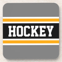 HOCKEY Sporty Grey Yellow Black White Stripes