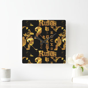 Hockey      square wall clock