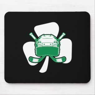 Hockey St Patricks Day Shamrock Hockey Lover Irish Mouse Pad