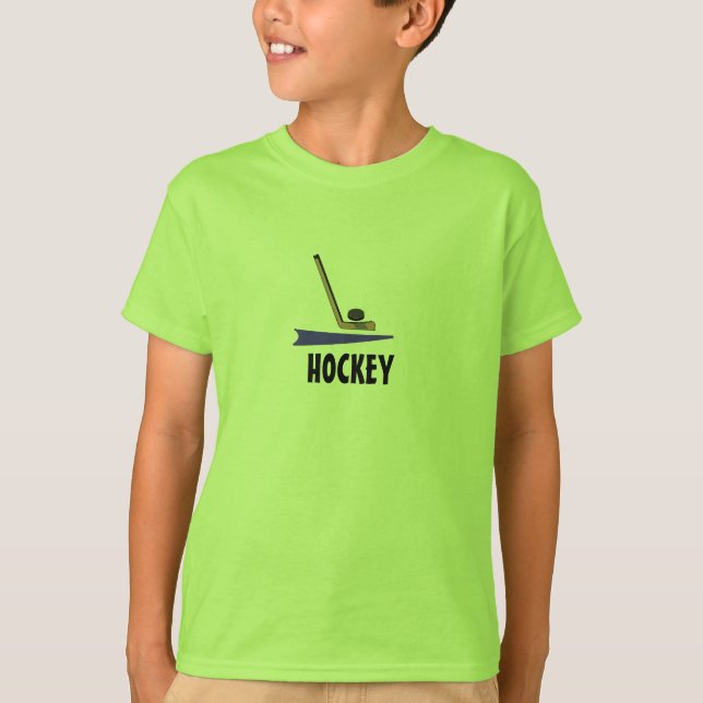 Hockey Stick and Puck T-Shirt (Front)