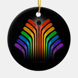 Hockey Stick Spectrum Ceramic Tree Decoration