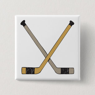 Hockey Sticks 15 Cm Square Badge