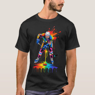 Hockey Sticks Ice Cream Sprinkle Drip Sport Boy Yo T-Shirt