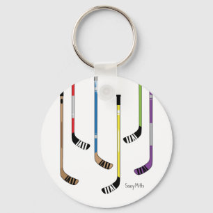 Hockey Sticks Key Ring
