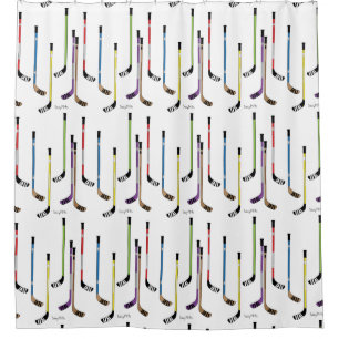 Hockey Sticks Shower Curtain