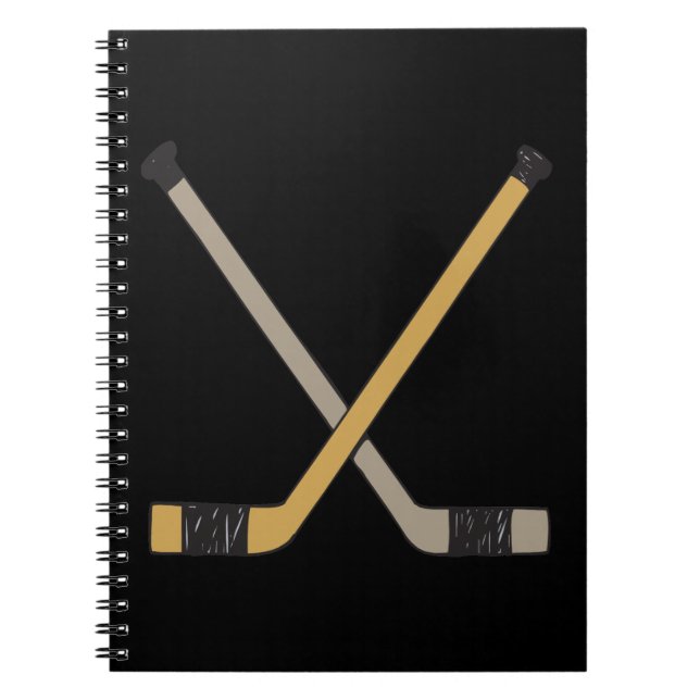 Hockey Sticks Spiral Notebook (Front)