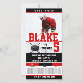 Hockey Ticket Invitation| BIRTHDAYS