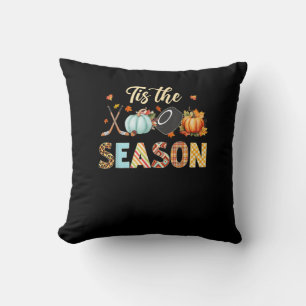 Hockey Tis The Season Pumpkin Autumn Fall Thanksgi Cushion