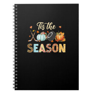 Hockey Tis The Season Pumpkin Autumn Fall Thanksgi Notebook