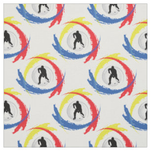 Hockey Tricolor Emblem Fabric