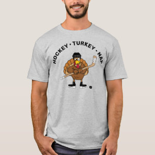 Hockey Turkey Nap Thanksgiving T-Shirt