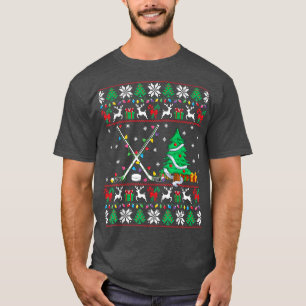 Hockey Ugly Christmas Sweater Ice Hockey Xmas Ligh