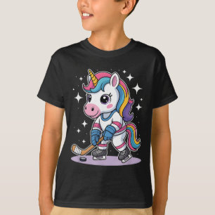 Hockey Unicorn Ice Hockey Cute Funny Girls Winter T-Shirt