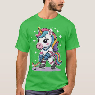 Hockey Unicorn Ice Hockey Cute Funny Girls Winter T-Shirt