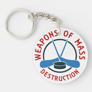 Hockey Weapons of Mass Destruction Key Ring