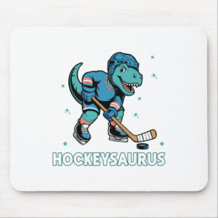 Hockeysaurus Funny Dinosaur Trex Hockey Kids Hocke Mouse Pad