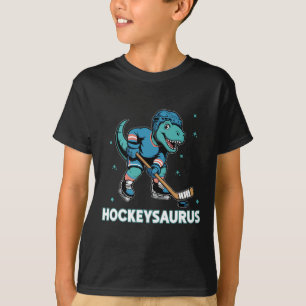 Hockeysaurus Funny Dinosaur Trex Hockey Kids Hocke T-Shirt