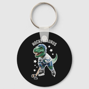 Hockeysaurus Hockey Dinosaur Boys Hockey Pajamas  Key Ring