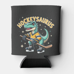 Hockeysaurus Ice Hockey Dinosaur Lovers  Can Cooler