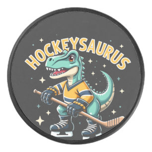 Hockeysaurus Ice Hockey Dinosaur Lovers  Puck