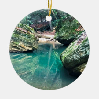 Hocking Hills Boulders Ceramic Tree Decoration
