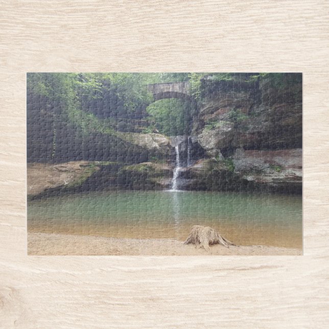 Hocking Hills on Old Man's Cave Trail Upper Falls Jigsaw Puzzle (Creator Uploaded)